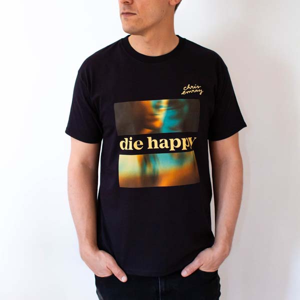 Vorderansicht mit Model T-Shirt "DIE HAPPY"